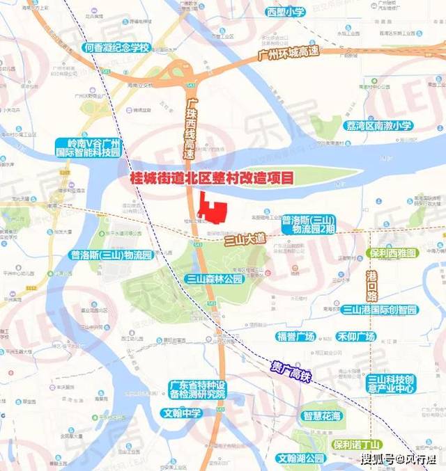 位于桂城街道办事处的东部,南海区的最东面,毗邻广州市,北望珠江,南临