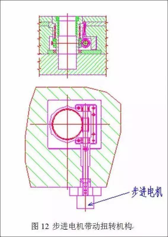 2 带扭斜叠铆:铁芯上每一冲片之间要旋转一个小角度再叠铆,这种叠铆