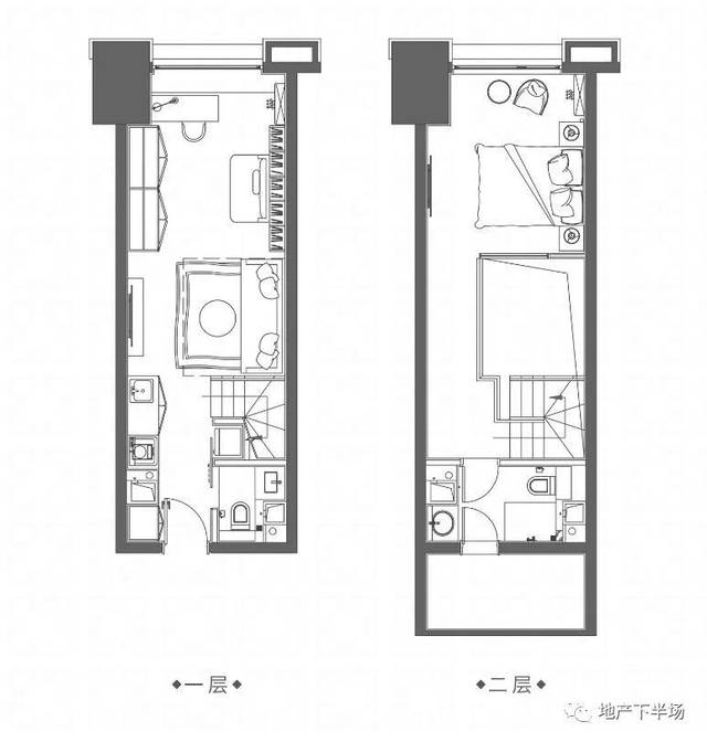 华润中心公寓的四种户型, (主力户型,建面约44平米) 同时,华润中心公