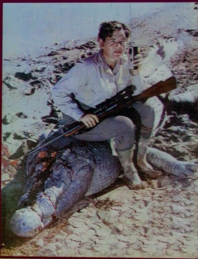 原创史上最大鳄鱼之死:50年前,被这个娇小女人一枪爆头