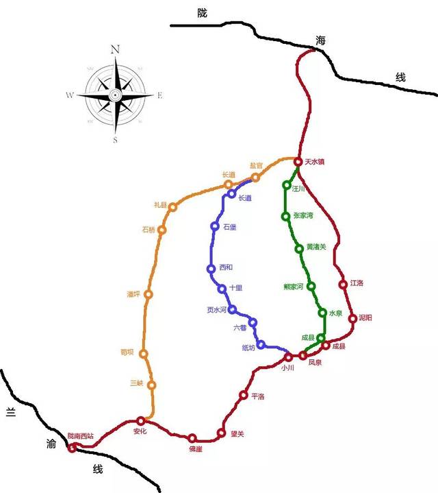 8亿!天水—陇南铁路4条规划线路首次曝光,你支持走哪条线?