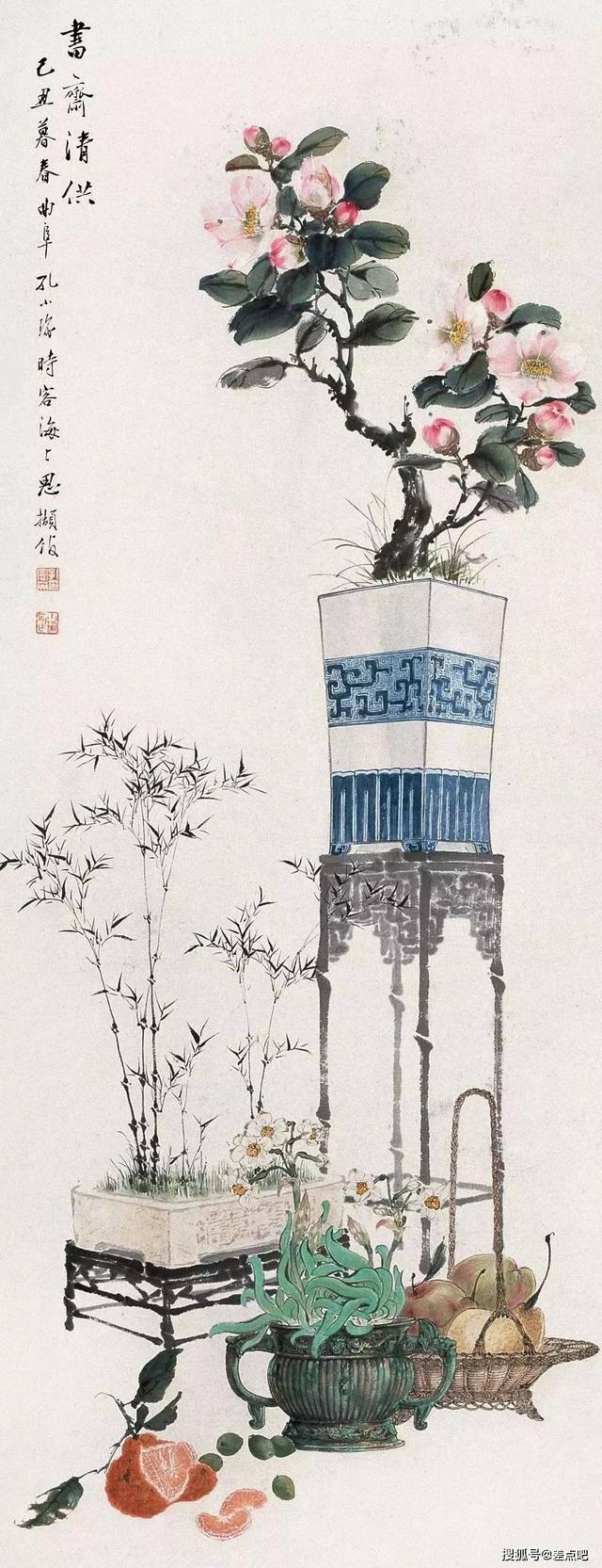 国画里的盆景,美不胜收!