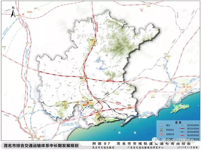 域高速公路网规划示意图 高速方面, 有伶仃洋通道西延线经过高州,化州