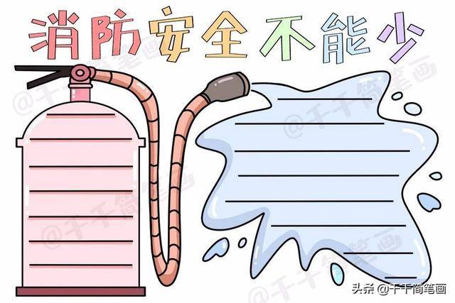 垃圾分类绿色环保消防安全简单实用手抄报模板,孩子一定用得上