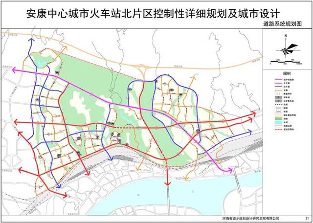 空间结构规划图 来源:安康政府网 片区周黑北路铁北路万春大道北环城