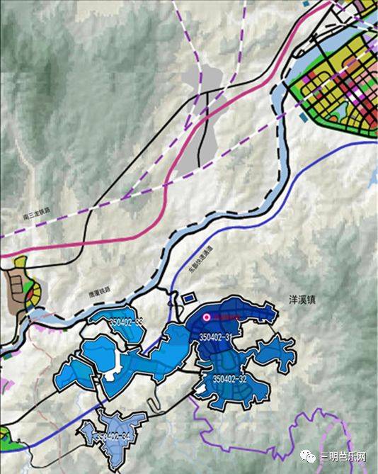 洋溪组团单元控制性详细规划地块用地约4.1平方公里