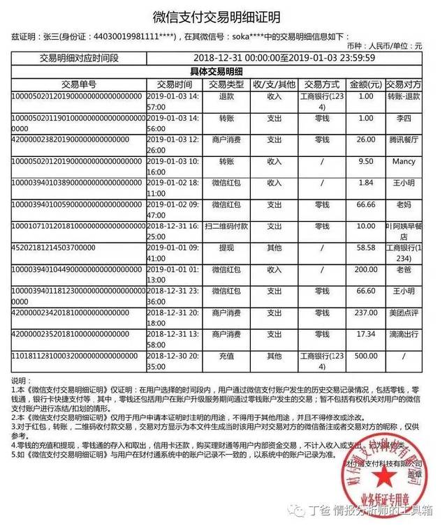 微信转账记录调证新方法(不去腾讯即可调证)