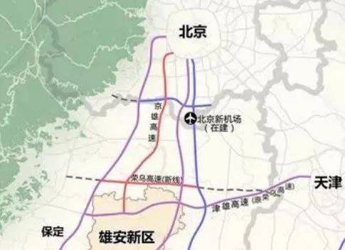 该线路时速160km以上,建成后实现雄安新区启动区至北京大兴国际机场"