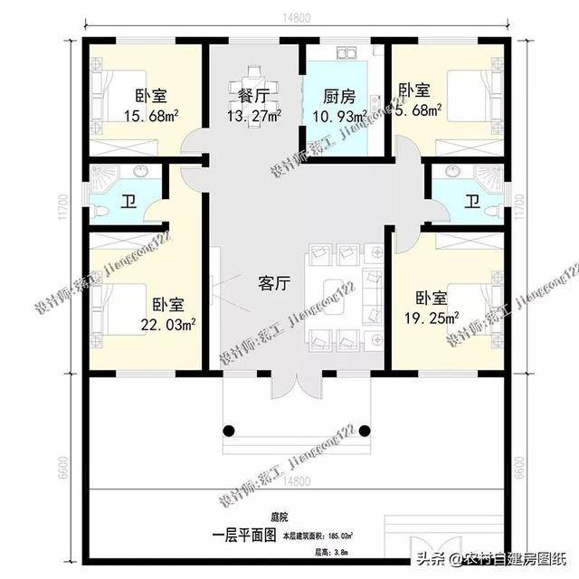 3款一层农村平房,面子里子都要有,建出来不输别墅洋房