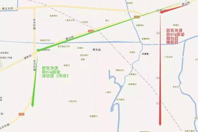 现在东外环潍安路外移约6公里,这两个项目建成后,将避开潍坊市规划区
