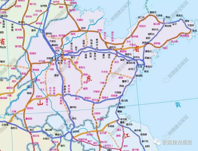 山东省高速铁路网规划示意图