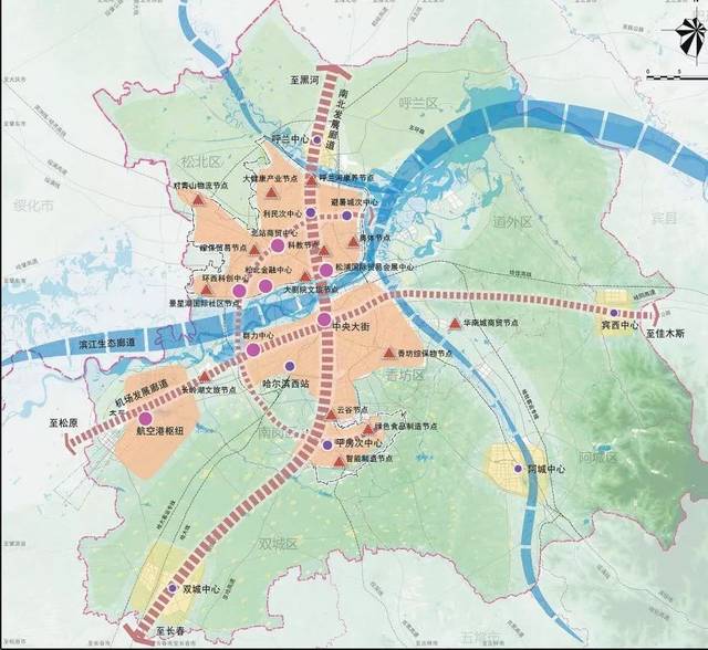 哈尔滨都市区空间结构图