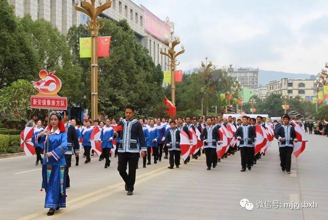 孟弄乡彝族四弦舞方队