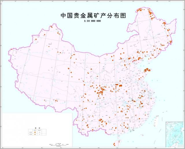 中国黑色金属矿产分布图