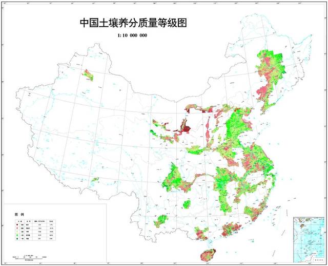 中国绿色富硒土地资源分布图