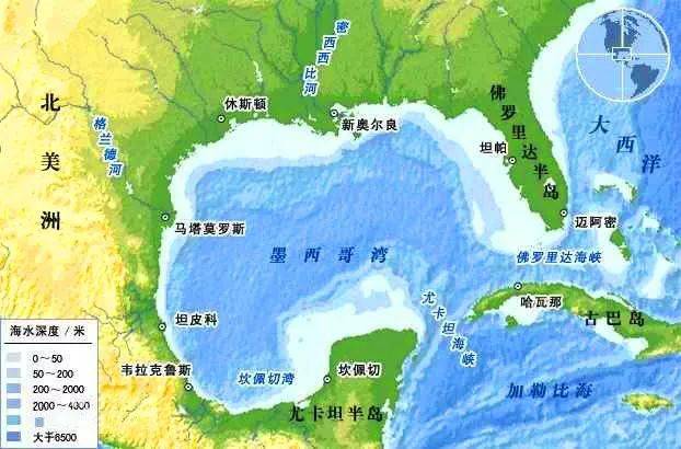 世界著名海湾;孟加拉湾与墨西哥湾