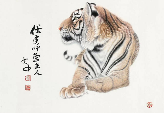 把老虎画成"病猫",为何被誉为传世名画?放大10倍,看