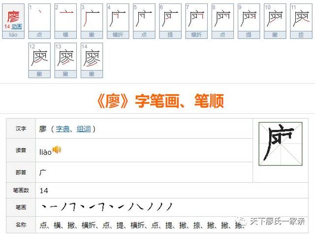 "廖"字的100种写法,廖家人千万不要错过!【视频】