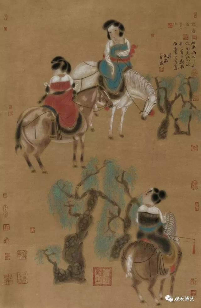 1203 唐勇力 赏春图 82×54cm 成交价:rmb 66.7万元