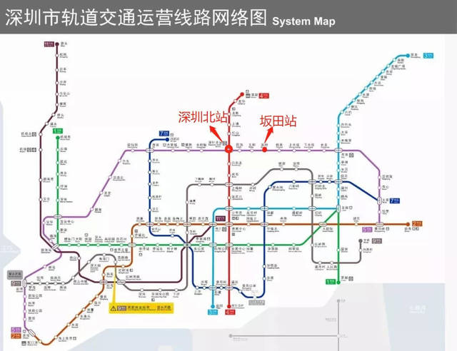 深圳地铁线路图 图源:网络