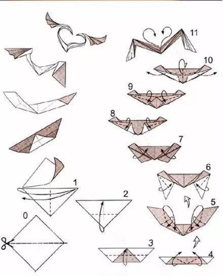 会飞的心折纸图解教程(多种哦)