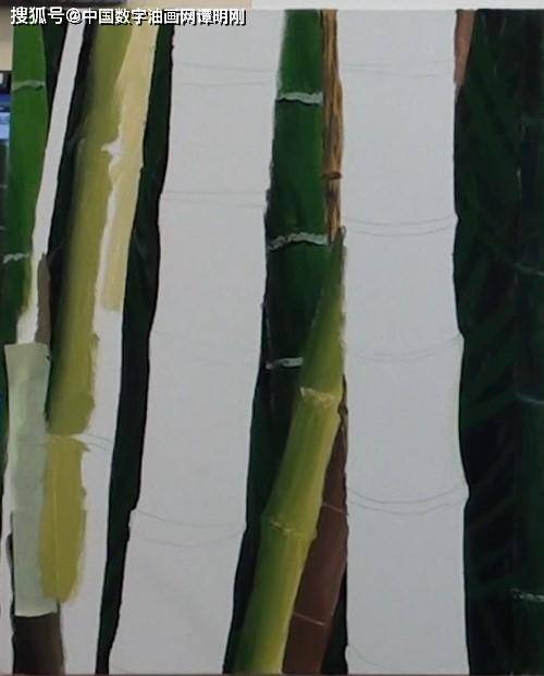 如何用丙烯颜料画竹子