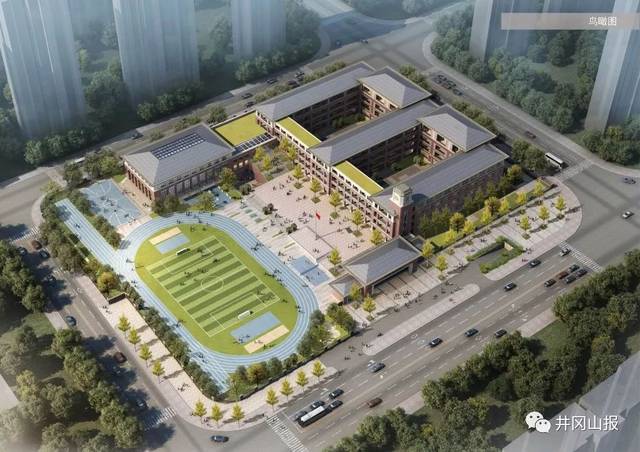 学校建筑效果图中式,意境,正视图(第3页)_大山谷图库
