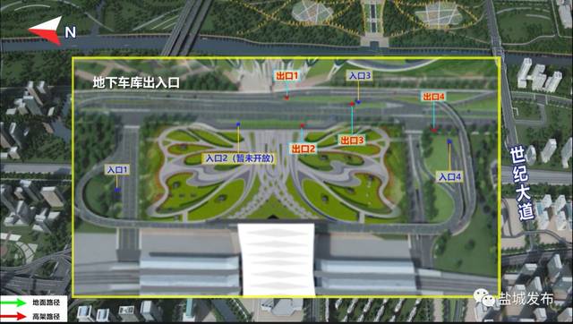 盐城高铁站车辆进出指南!公交车,出租车,私家车全套路线