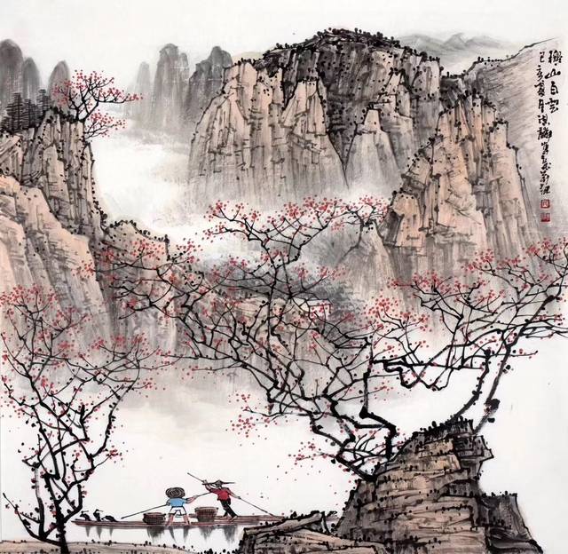 画家莫淇麟简介,画家莫淇麟山水画欣赏