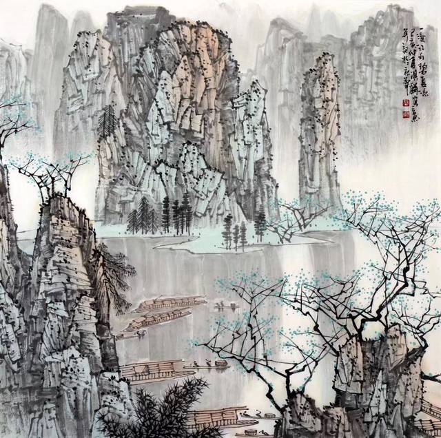 画家莫淇麟简介,画家莫淇麟山水画欣赏