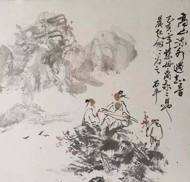 古琴的雅与写意水墨画