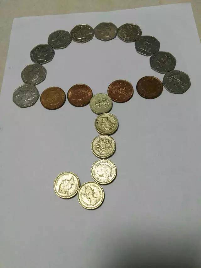 happiness 100 公益 ★ 他们用硬币拼出的创意图案,看到第5幅我笑了.