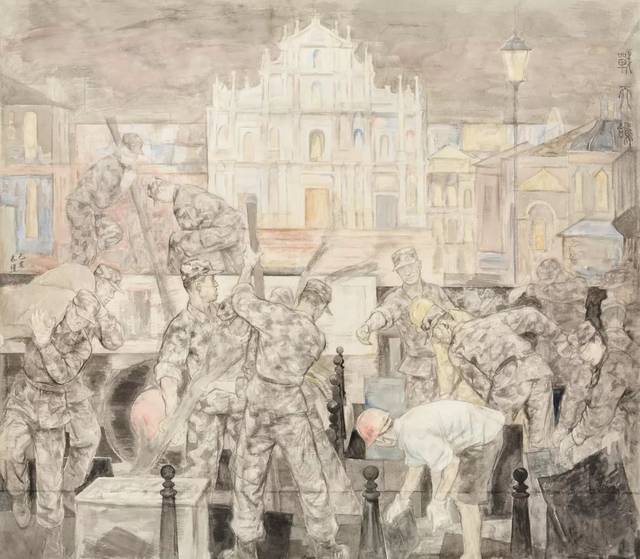 现场| 濠江新韵——庆祝澳门回归二十周年主题美术作品展开幕