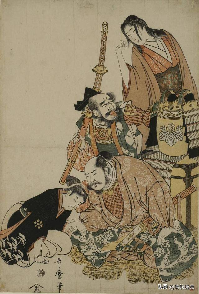 日本江户时代浮世绘画家喜多川歌麿作品选