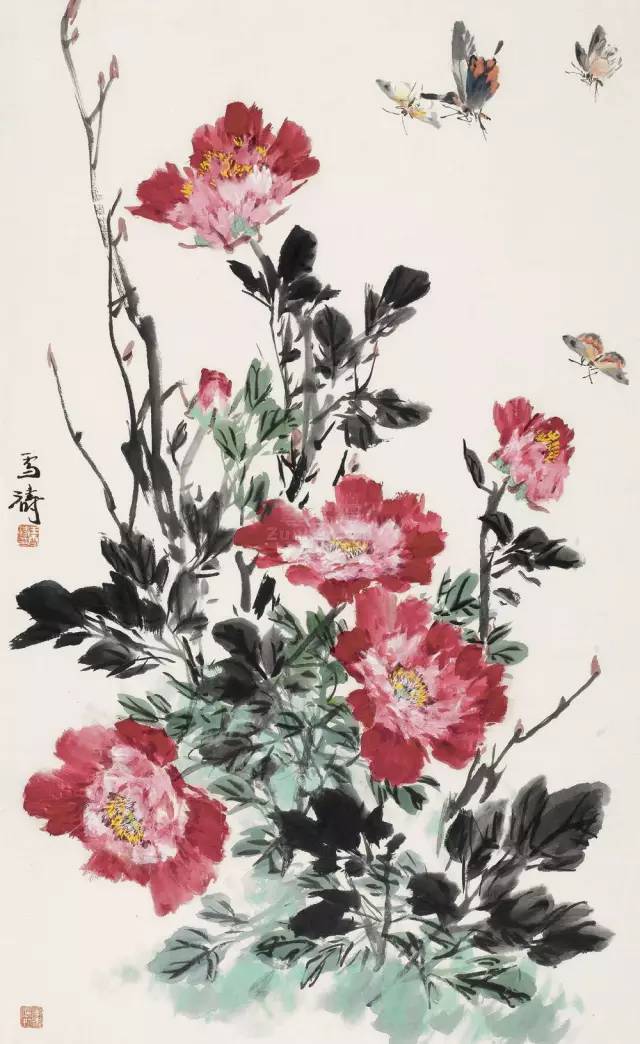 什么叫艳而不俗,看看他画的牡丹就知道了