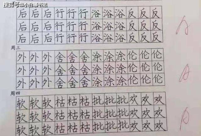 8岁小学生日常作业,书写堪比"印刷体,字迹规整,老师:佩服_手机搜狐网