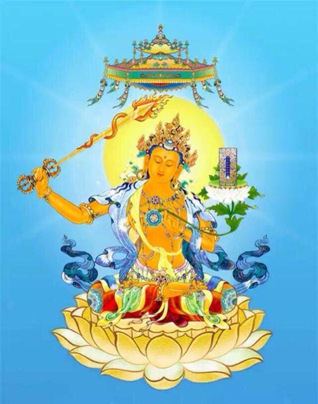 佛教四大菩萨之一文殊菩萨,为大智慧的象征