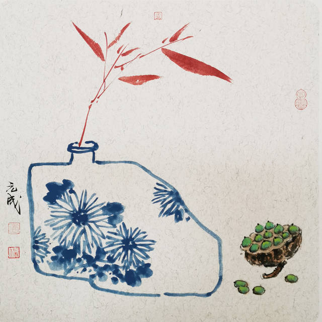 青花瓷(一) 55x55cm