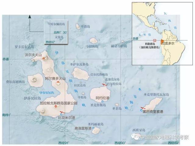 加拉帕戈斯群岛地图