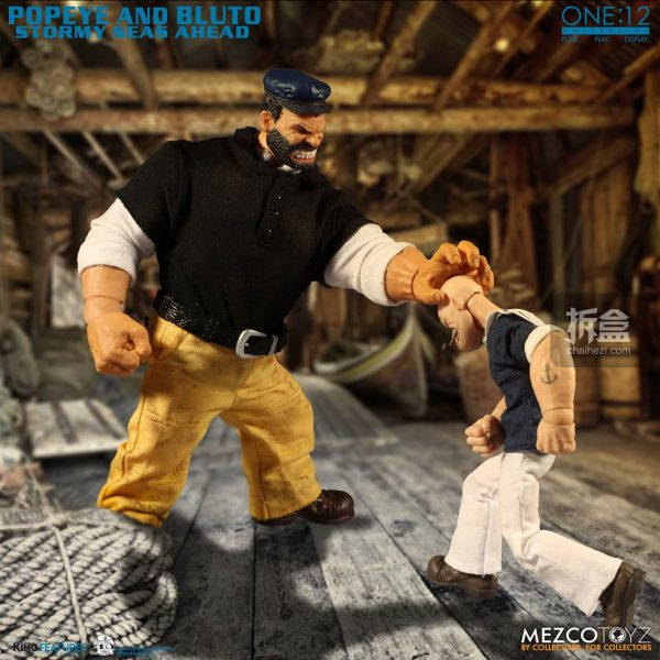 mezco蚂蚁《大力水手》波派与布鲁托"前方风浪汹涌"1