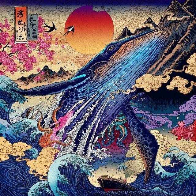 魔幻系浮世绘风格插画作品