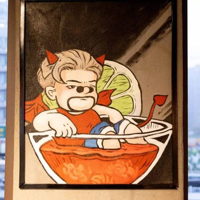 墙面上一幅幅"爸爸"的漫画,恍惚间像是闯入了二次元的世界!