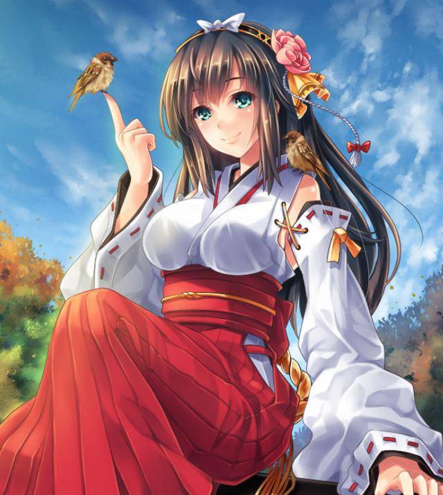 二次元和风美图:身穿和服,姿形秀丽,笑容超甜还亲切可人的小仙女!