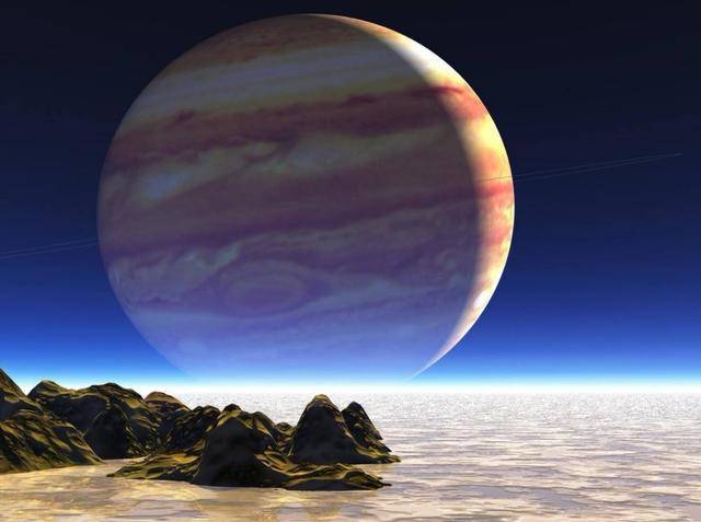 的木星的话,就会看到一个视面积相当于月亮1700多倍的星球挂在天空中