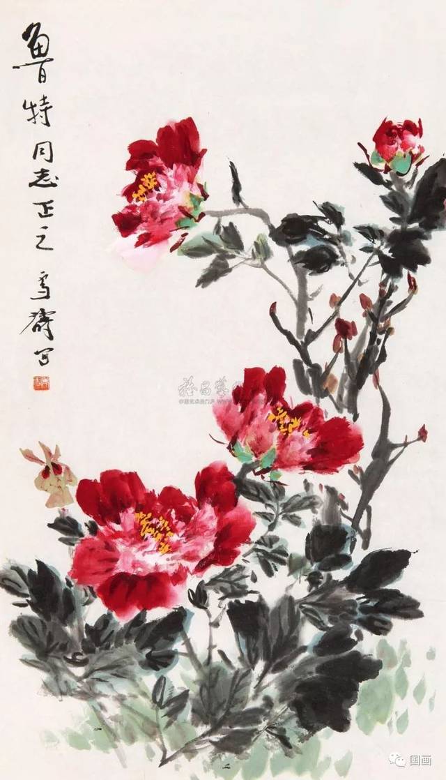 小写意牡丹画100幅,美醉了!