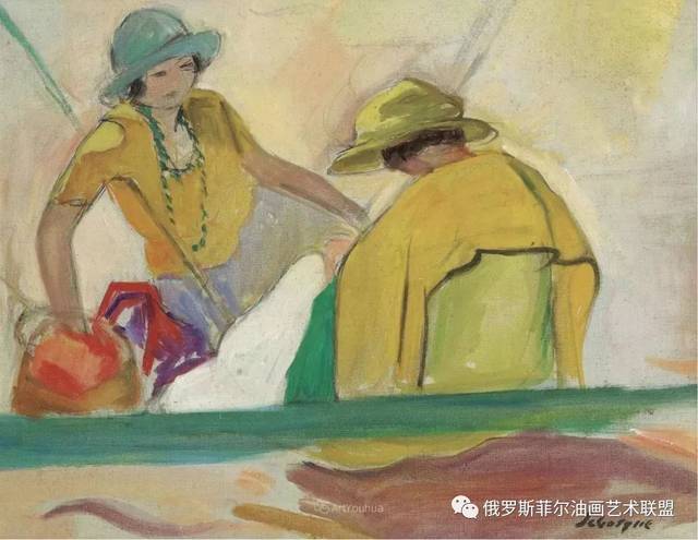 法国后印象派画家亨利·莱巴斯克人物油画作品欣赏