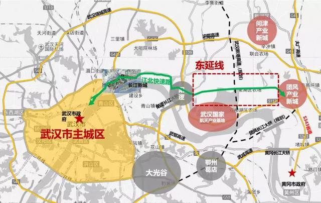 江北快速路东延线项目示意图