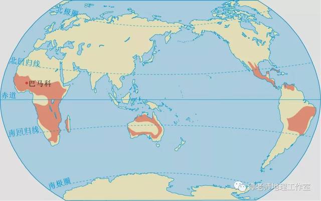 热带季风气候分布图