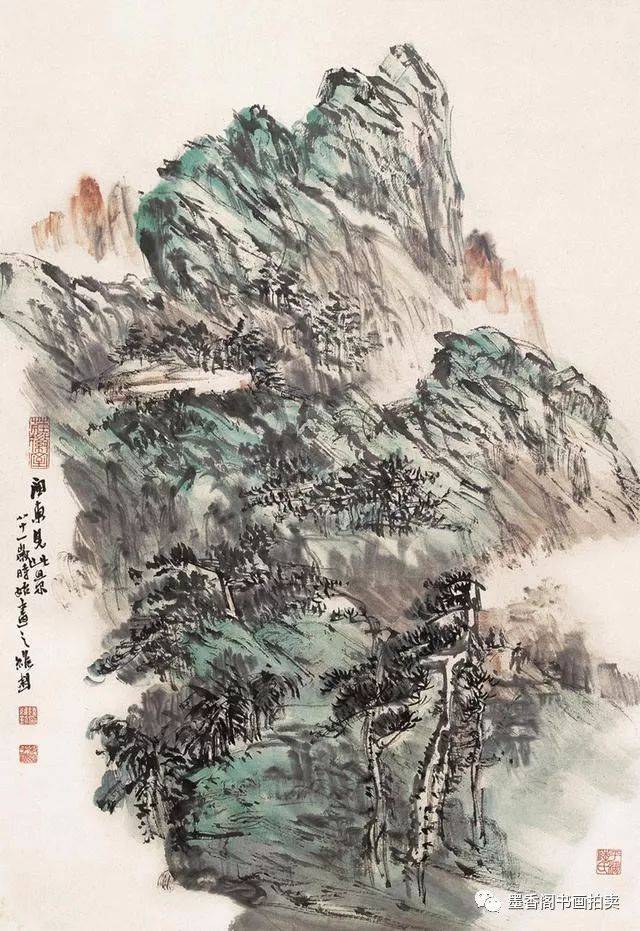 陆维钊十三幅山水作品画欣赏