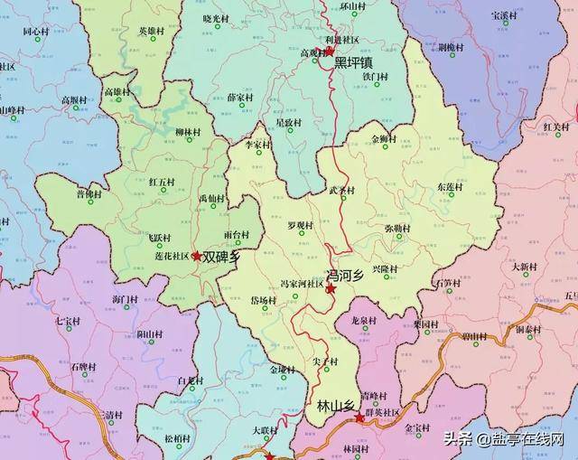 村,金狮村,兴隆村,东莲村和原双碑乡所属行政区域为莲花湖乡行政区域